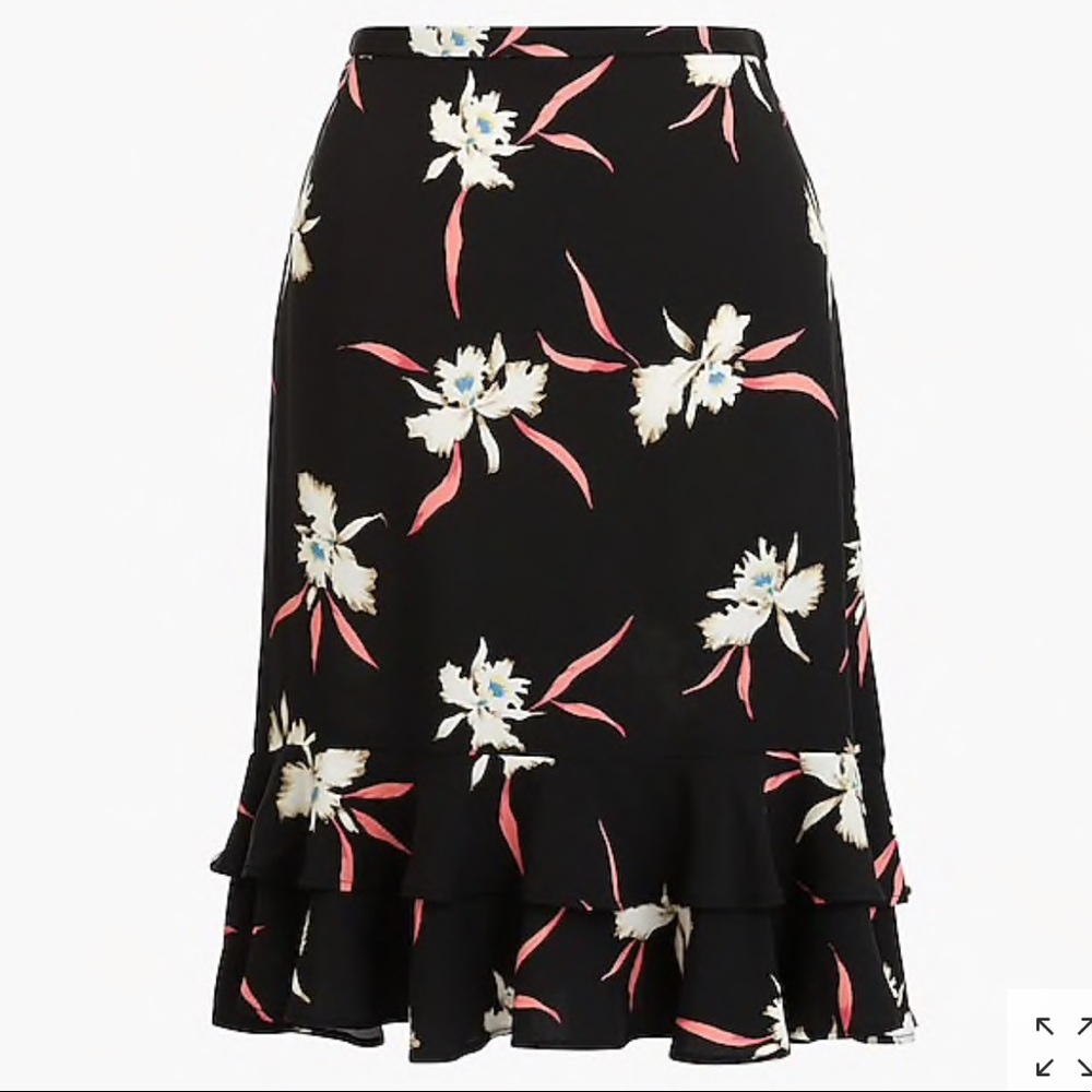 NWT J Crew Double-tiered Flounce Skirt